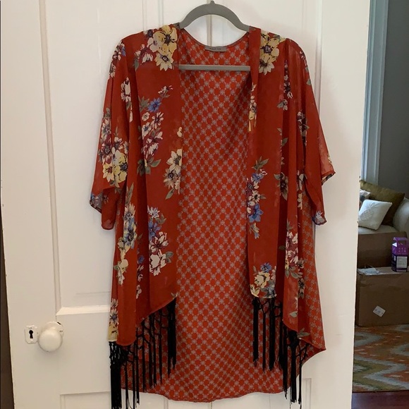 West Kei Other - 👘 West Kei, sheer, red shawl